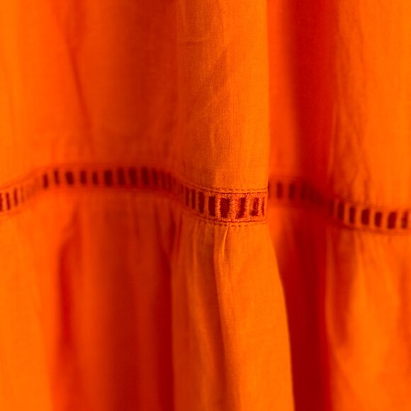 Roberta Freymann Beautiful Bright Orange Summer Maxi Dress - Picture 11 of 11